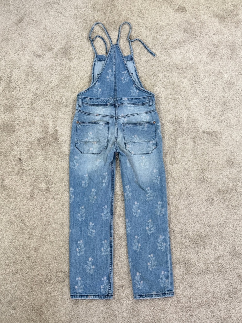 Pilcro Light Blue Distressed Denim Overalls Jumpsuit - Picture 6 of 16